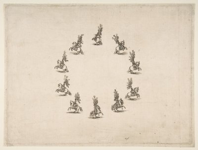 Ten Cavaliers Forming a Circle by Stefano della Bella