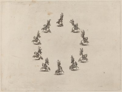 Ten Cavaliers in a Circle by Stefano della Bella