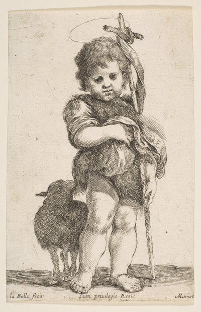 The Infant St. John the Baptist Holding up His Robe by Stefano della Bella