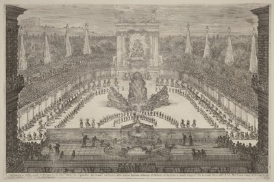 The Prince of Tuscany, His Horse Troops and Carriages around Mount Atlas by Stefano della Bella