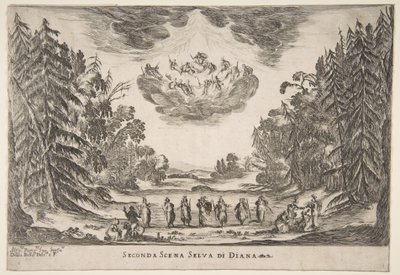 The Wedding of the Gods: Second Scene, Diana by Stefano della Bella