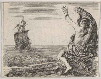 Theseus and Ariadne, from Game of Mythology, 1644 by Stefano della Bella