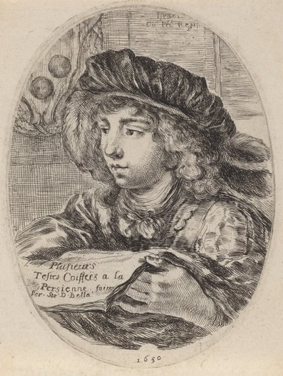 Title Page for Plusieurs Testes Coiffées a la Persienne by Stefano della Bella