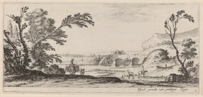 Travelers Fording a Stream, in or before 1647 by Stefano della Bella
