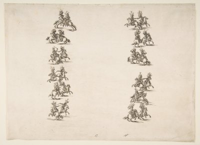 Twenty-four Cavaliers Fighting in Two Columns by Stefano della Bella