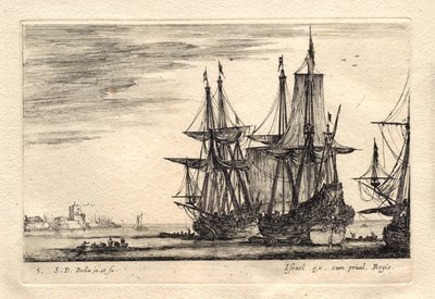 Two Boats about to Weigh Anchor by Stefano della Bella