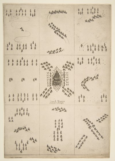 Various Figures of Horse Ballet, 1652 by Stefano della Bella