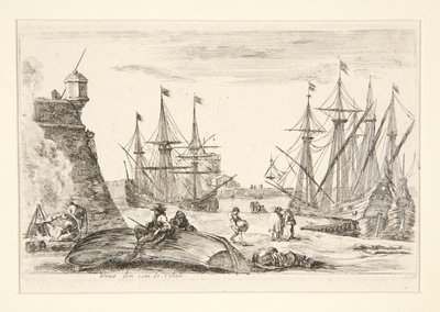 View of a Corner of Calais by Stefano della Bella