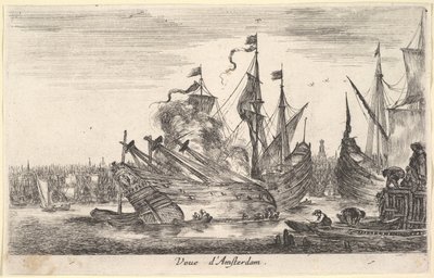 View of the Amsterdam Seaport by Stefano della Bella