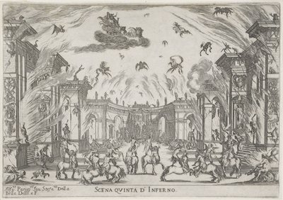 Fifth Scene: Hell by Stefano della Bella