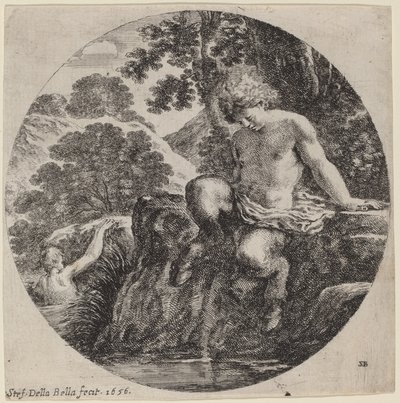 Young Satyr at the Bank of a Stream by Stefano della Bella