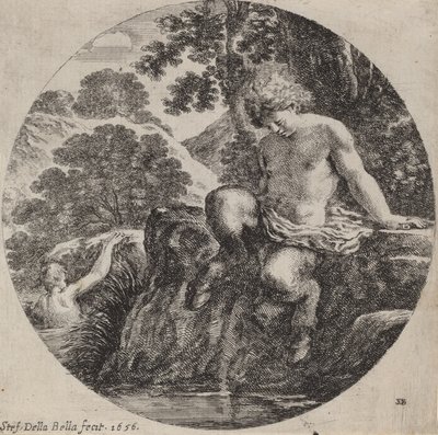 Young Satyr at the Bank of a Stream by Stefano della Bella