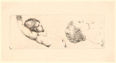 Two Child Studies by Stefano della Bella