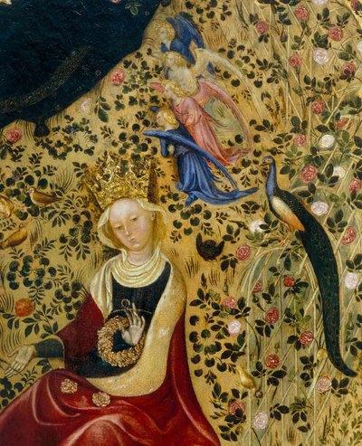 Saint Catherine of Alexandria Surrounded by Angels and a Peacock (detail) by Stefano di Giovanni da Verona
