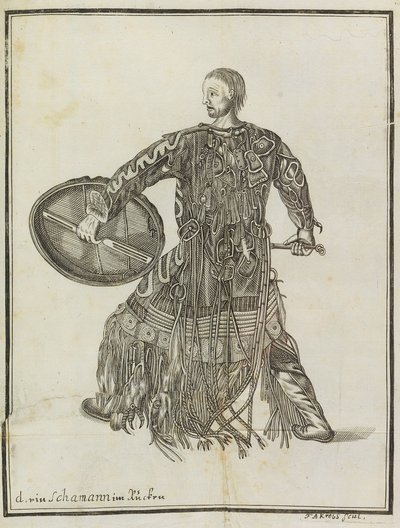 A Shaman. From Description of the Country Kamchatka, c. 1750 by Steller