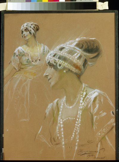 Portrait of the Ballet Dancer V. Fokina by Stepan Fyodorovich Chuprinenko