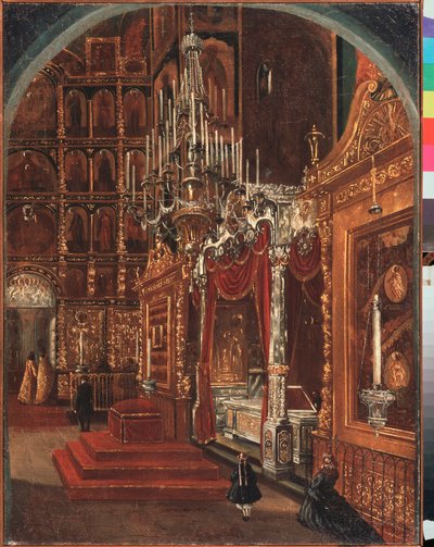 Interior in the Assumption Cathedral in Yaroslavl by Stepan Mikhailovich Shukhvostov