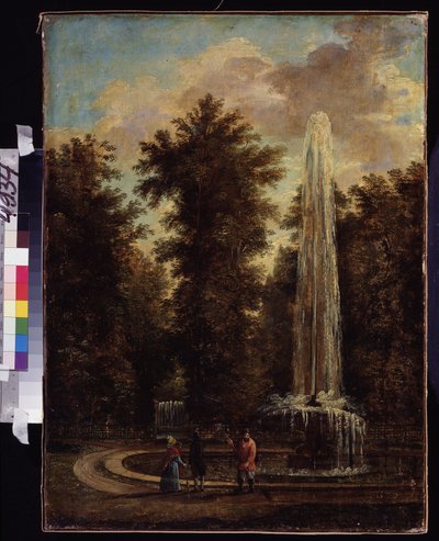 View of a Fountain in a Park by Stepan Philippovich Galaktionov