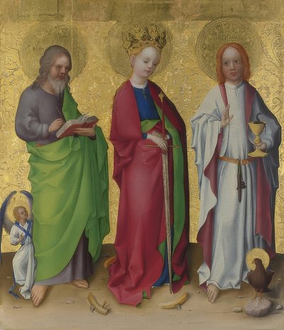 The Holy Matthew, Catherine of Alexandria, and John the Evangelist by Stephan Lochner