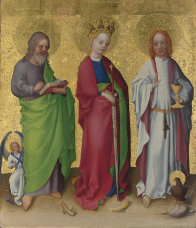 Saints Matthew, Catherine of Alexandria and John the Evangelist by Stephan Lochner