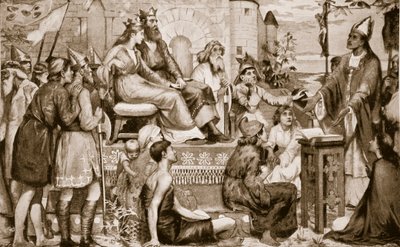 St. Augustine Preaching to the Saxons (illustration from 
