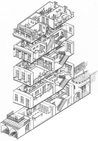 Georgian House Cutaway, c.1760-1790 by Stephen Conlin