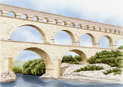 Pont de Gard Today, France by Stephen Conlin