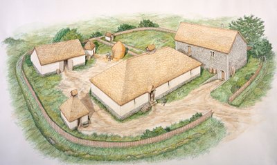 South Manor, Wharram Percy medieval village, North Yorkshire by Stephen Conlin