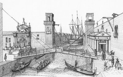 The Entrance to the Arsenale, Venice by Stephen Conlin