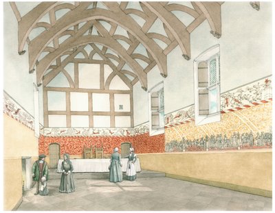 The Great Hall of Cothay Manor, Near Wellington, Somerset by Stephen Conlin