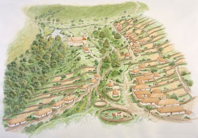 Wharram Percy Medieval Village, North Yorkshire, 13th century c2000s by Stephen Conlin