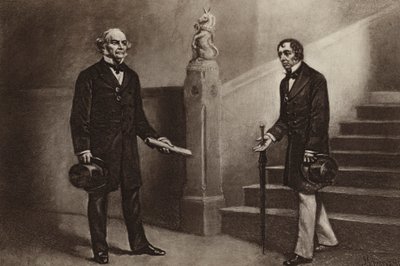 Gladstone and Disraeli, Beaconsfield by Stephen James (after) Ferris