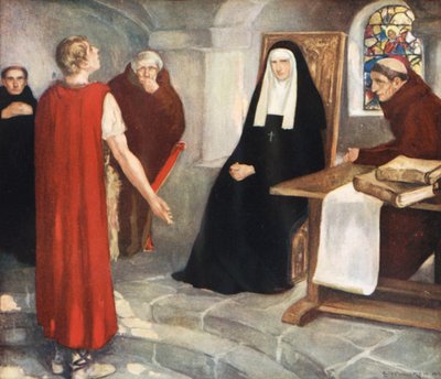 Caedmon before Saint Hilda by Stephen Reid