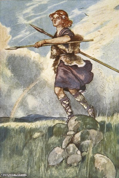 Cuchulain Sets Out for Emain Macha, Illustration from 
