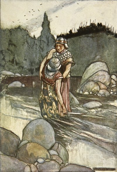 Ferdia Falls by the Hand of Cuchulain, Illustration from 