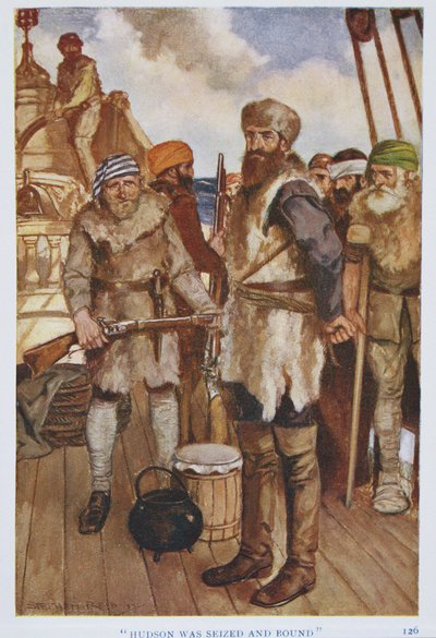Hudson was seized and bound, illustration from 