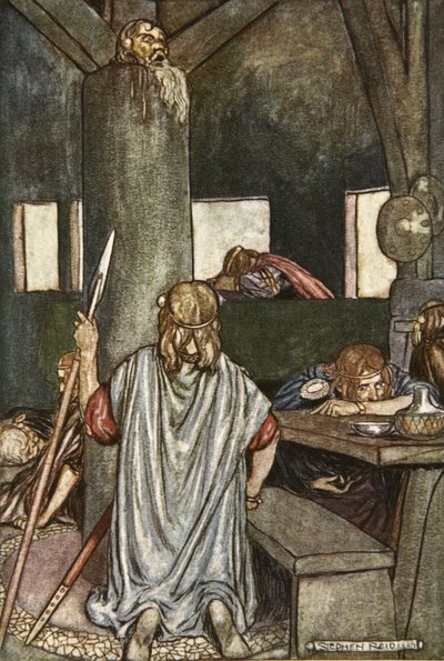 Sualtach awakes the King, illustration from 
