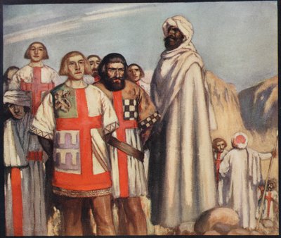 The Red Cross Knights in the Power of Saladin, illustration from 