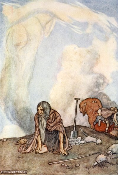 The White Steed Had Vanished from Their Eyes Like a Wreath of Mist, c1910 by Stephen Reid