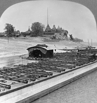 View of Sagaing from the Irrawaddy River, Burma, 1908 by Stereo Travel Co