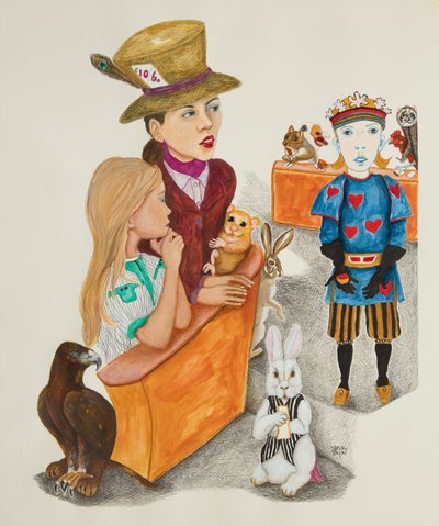 Courtroom Scene in Wonderland by Stevie Taylor