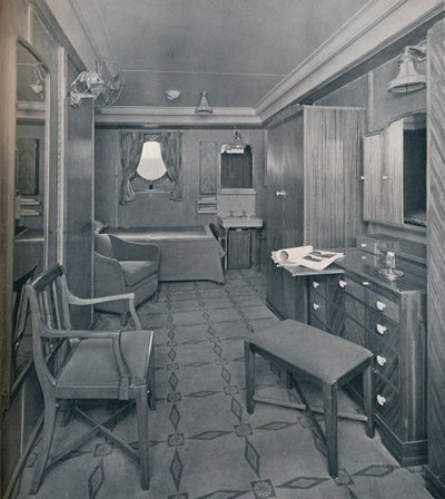 Apartments in the First Class area on board the S.S. Empress of Britain by Stewart Bale Limited