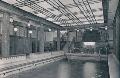 The Bathing Pool on Board S.S. Empress of Britain by Stewart Bale Limited
