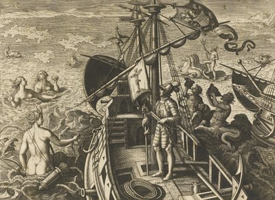 Christopher Columbus Ligur Americae Retectio by Stradanus