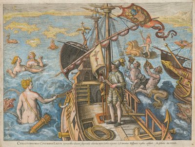 Christophorus Columbus Ligur Americae Retectio, 1591 by Stradanus