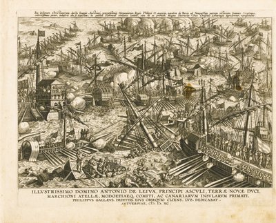 The Battle of Lepanto on 7 October 1571, ca. 1578 by Stradanus