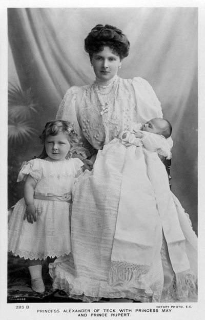 Princess Alexander of Teck with Princess May and Prince Rupert by Stuart Richmond