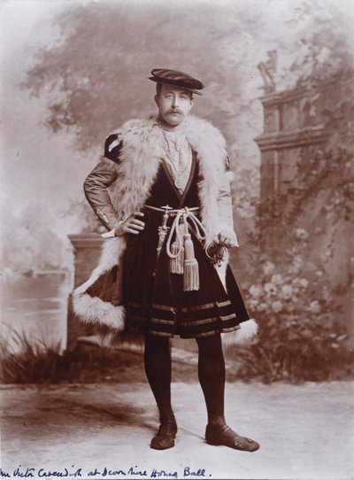 Mr Victor Cavendish, later 9th Duke of Devonshire, as an Ambassador, after the Holbein portrait of Jean de Dinteville, The Duchess of Devonshire