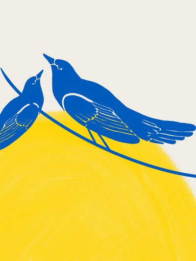 Hopeful Blue Birds by Studio Palette