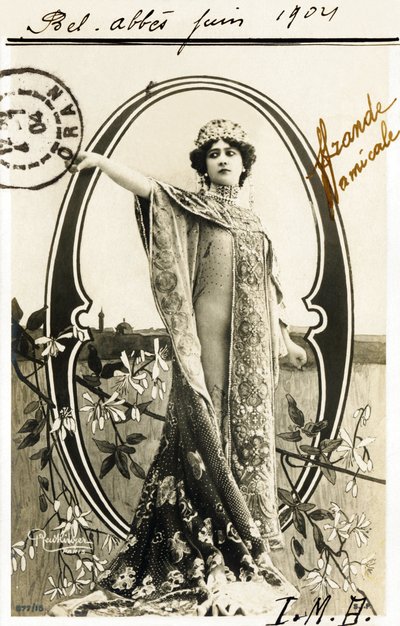 Anna Held, Polish Origin, Singer and Dancer from La Belle Epoque - Alphabet in Postcard by Studio Reutlinger